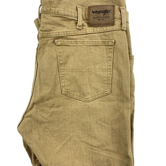 Wrangler Authentic Jeans Mens 37x32*ac 29 Denim Stretch Straight Leg Flat Front - Picture 14 of 14